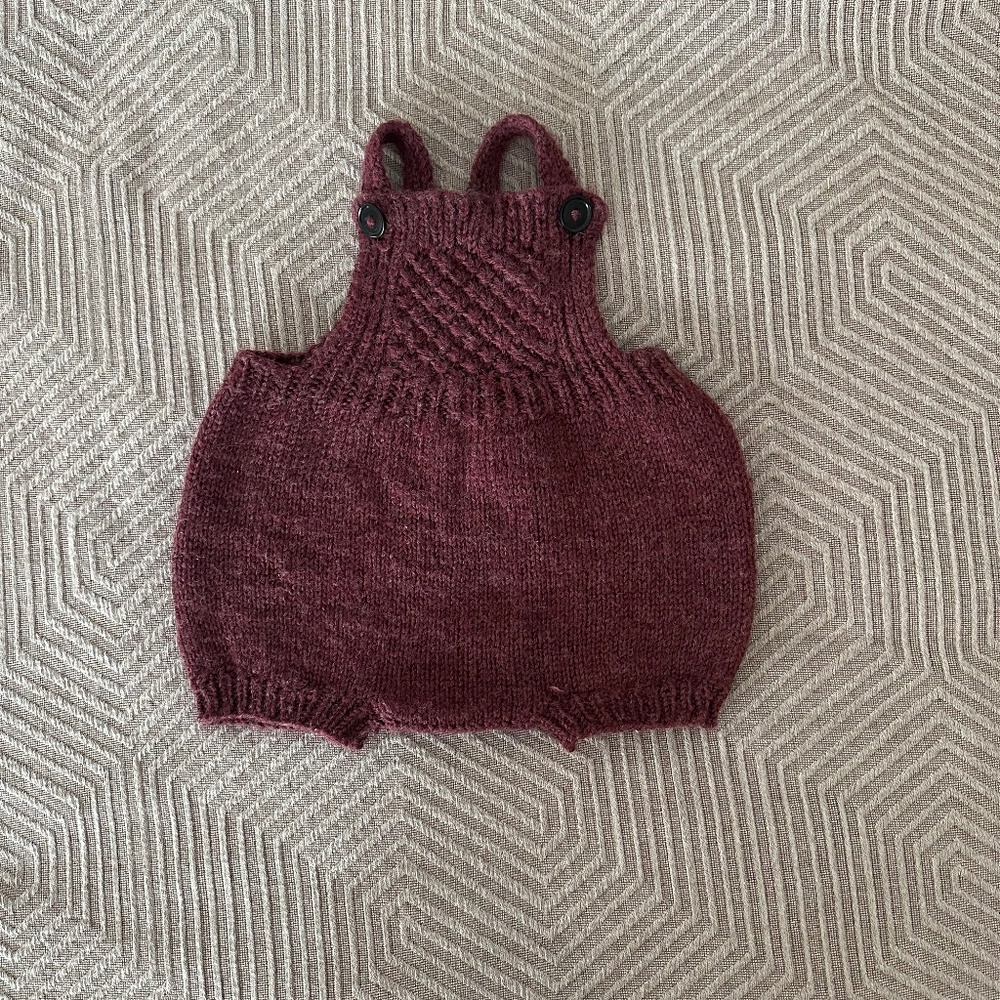 Wool baby overalls